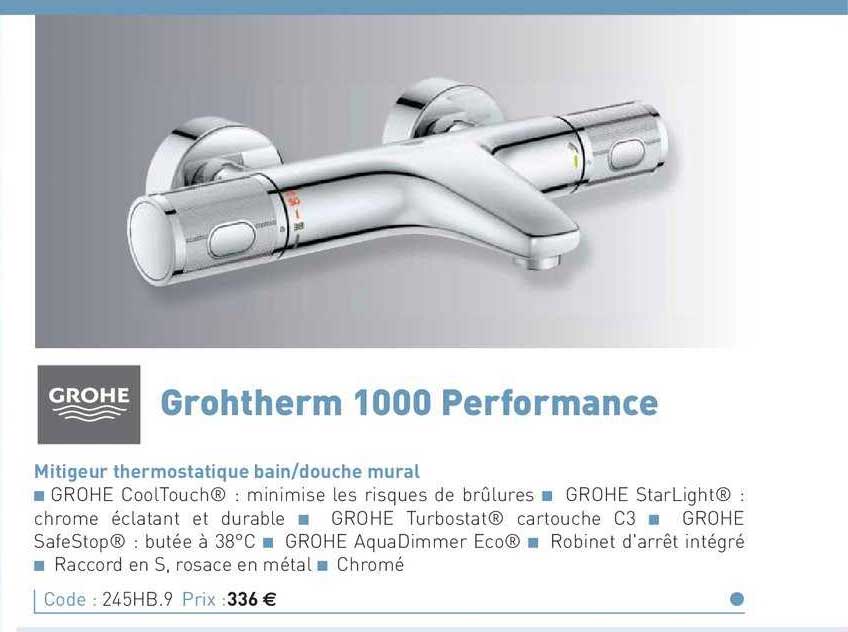 mitigeur thermostatique bain-douche mural