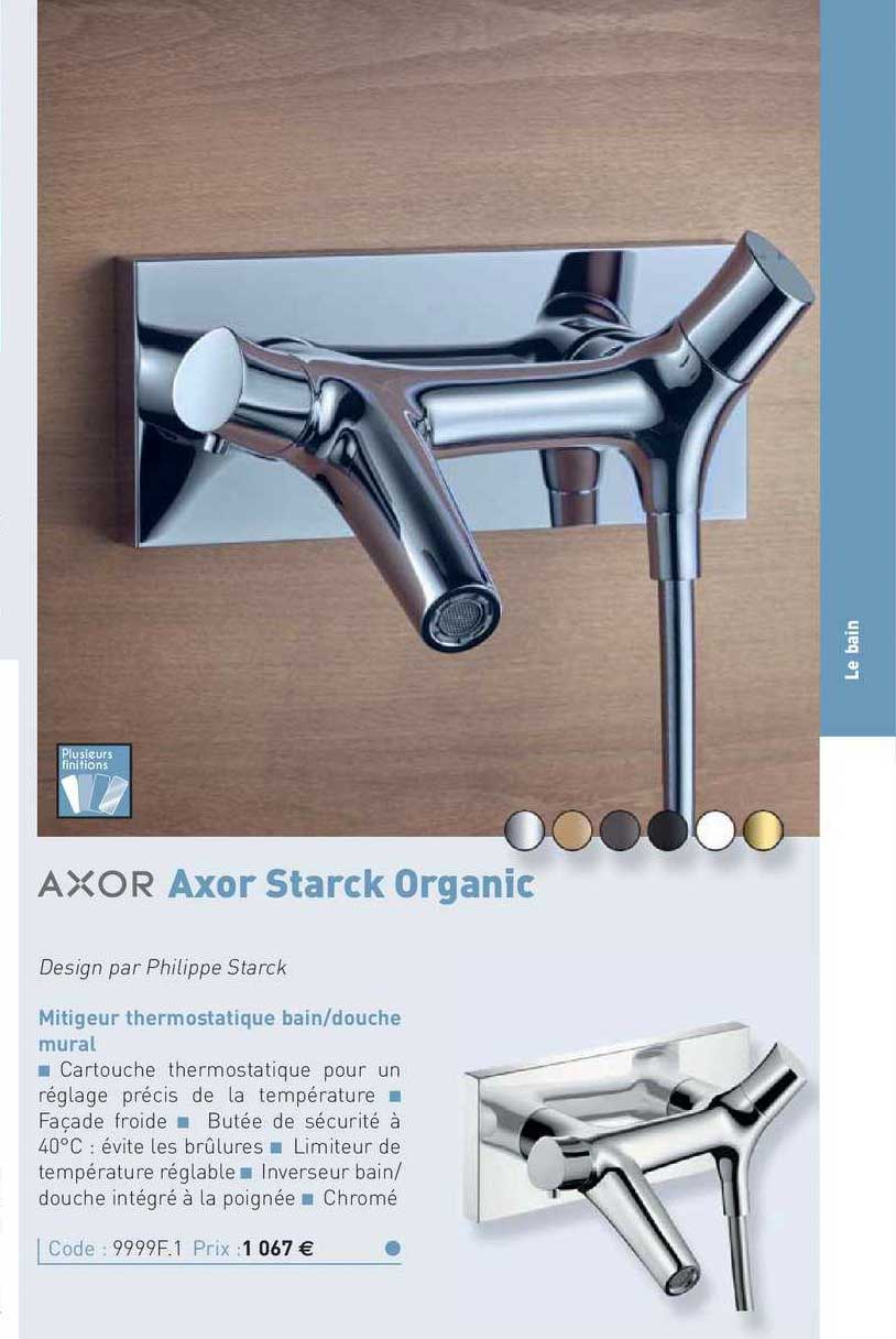mitigeur thermostatique bain-douche mural