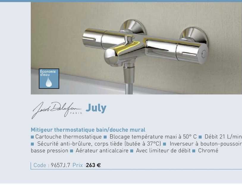 mitigeur thermostatique bain-douche mural