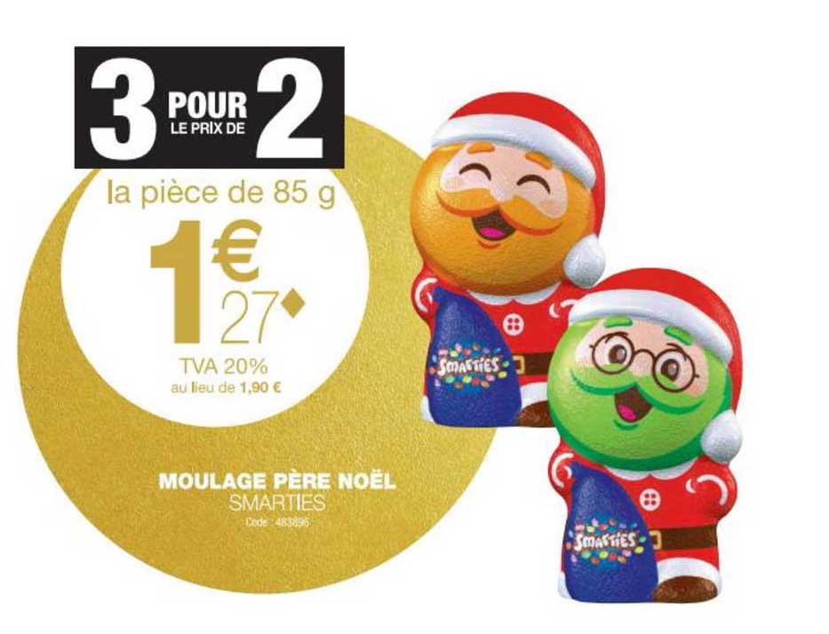 Moulage Père Noël Smarties
