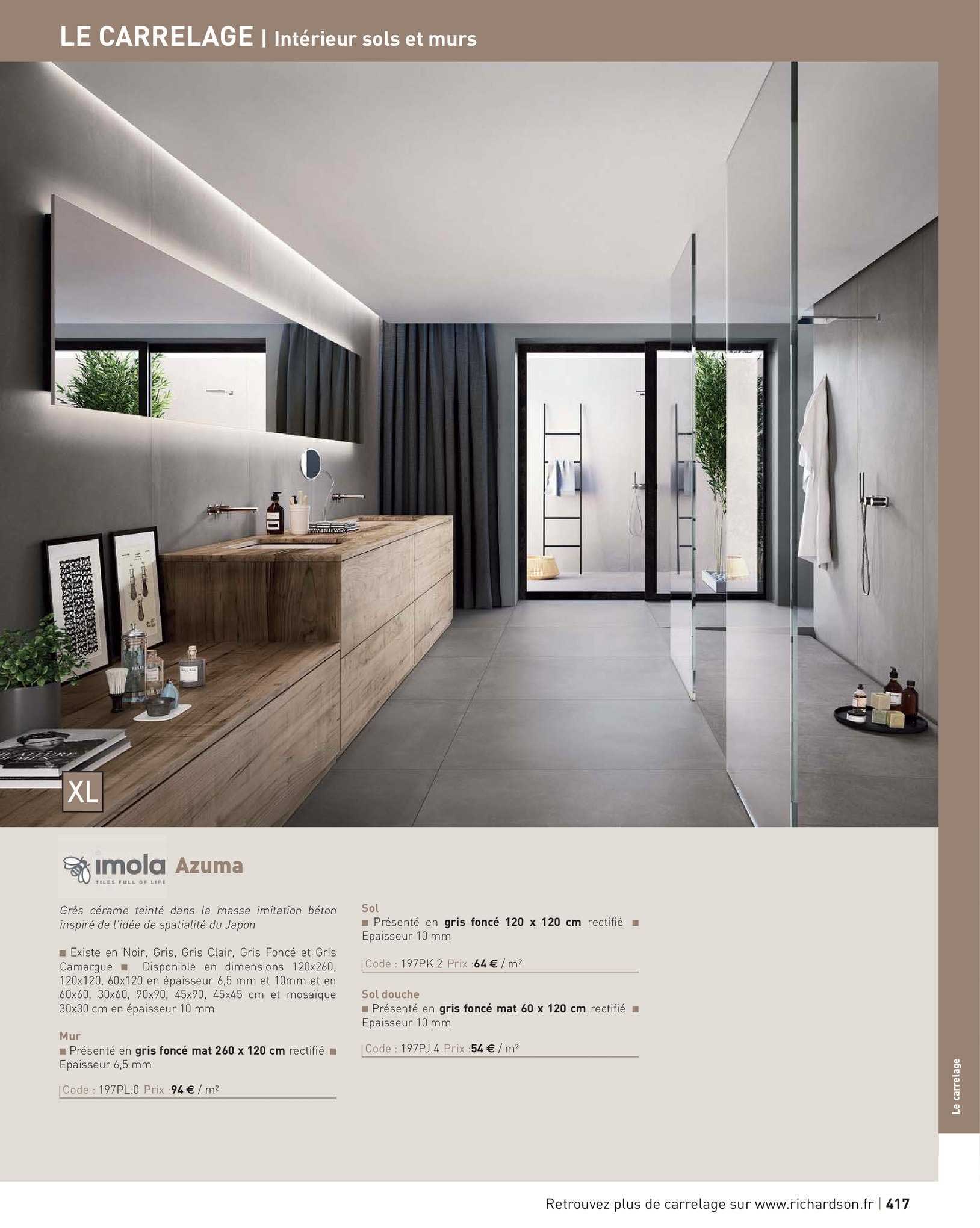 mur, sol, sol douche azuma