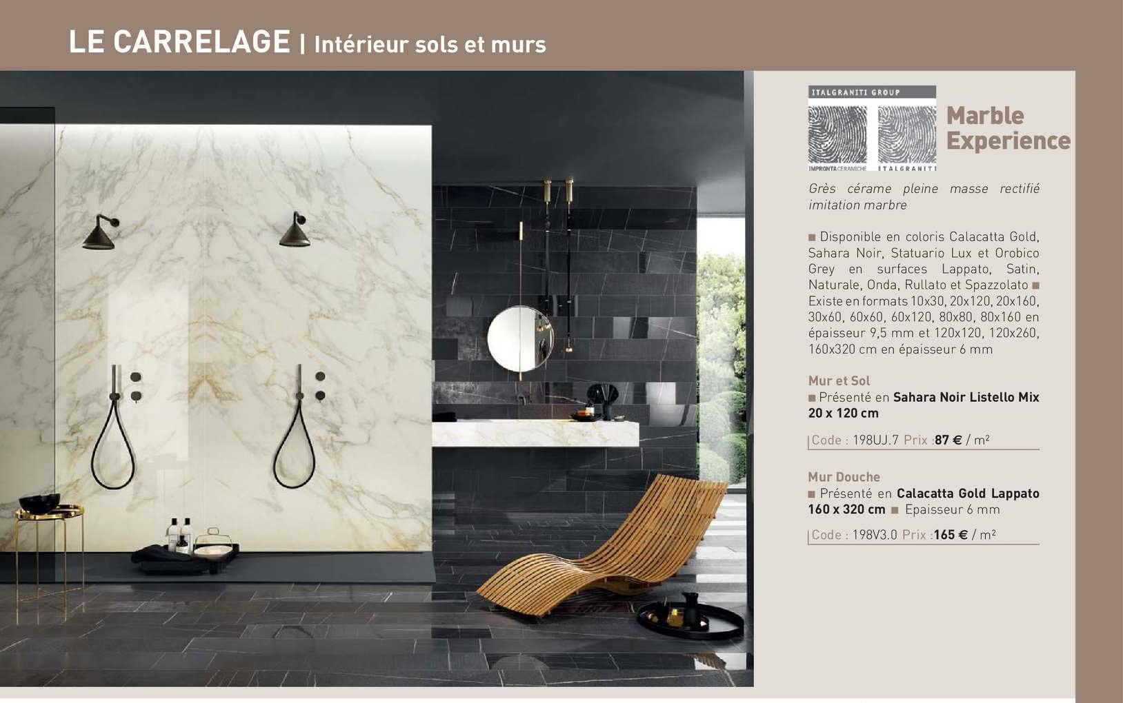 mur et sol, mur douche marble experience