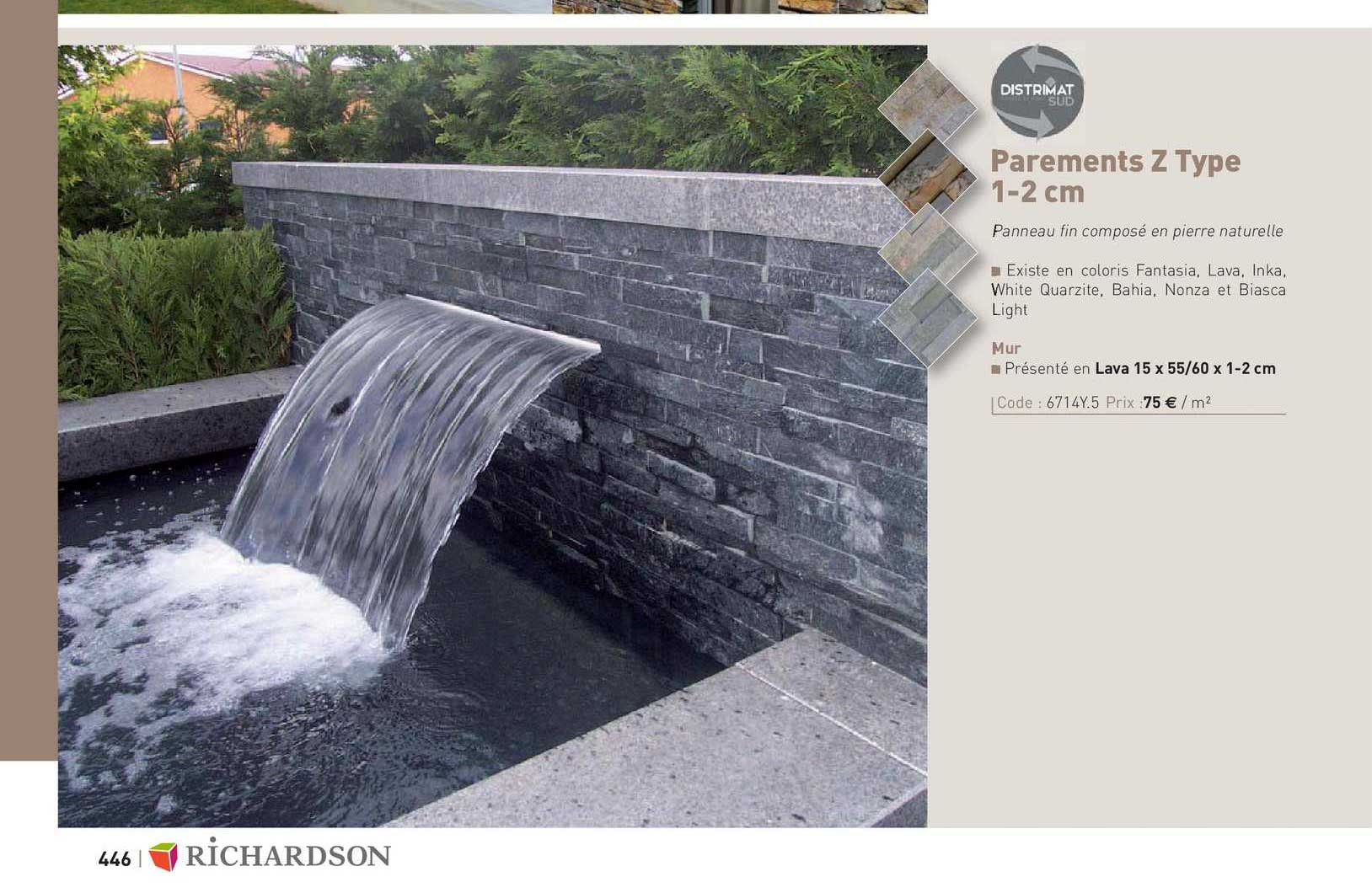 mur parements z type 1-2 cm