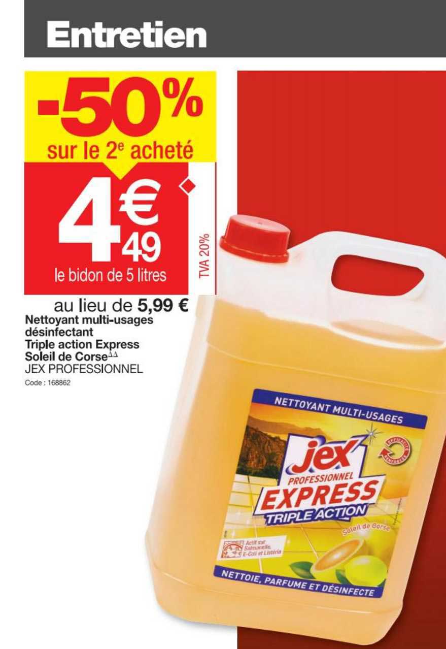 nettoyant multi usage désinfectant triple action express soleil de corse jex professionnel