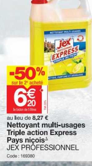 nettoyant multi usages triple action express pays niçois jex professionnel