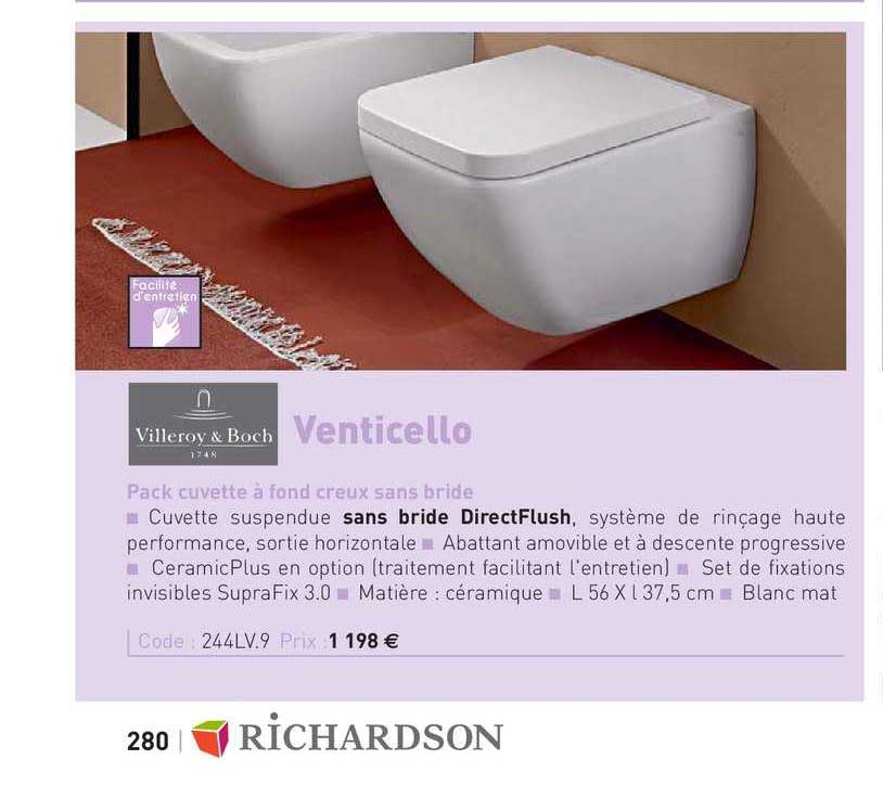 pack cuvette à fond creux sans bride