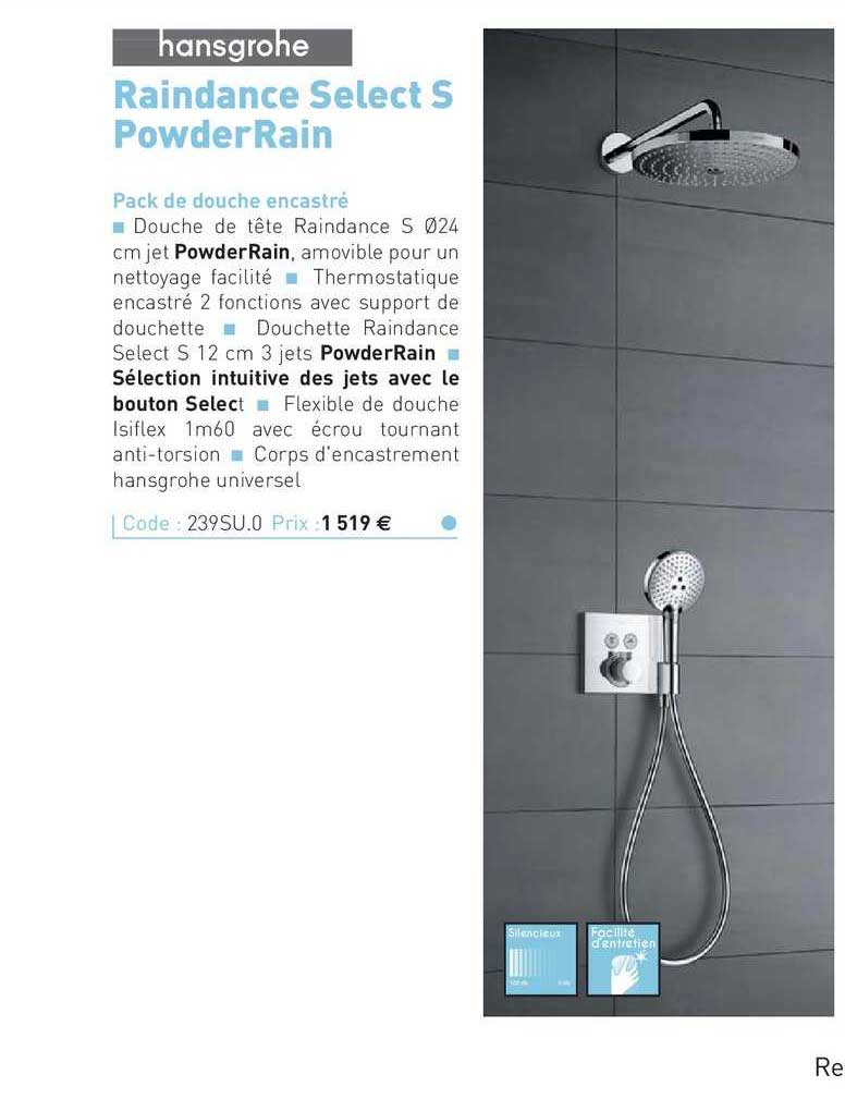 pack de douche encastré