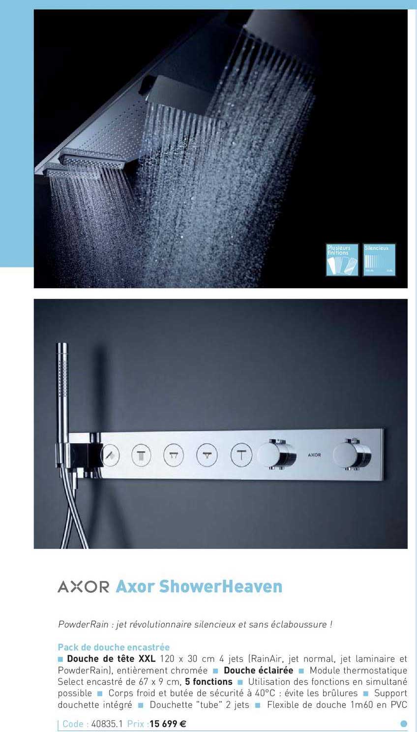 pack de douche encastrée