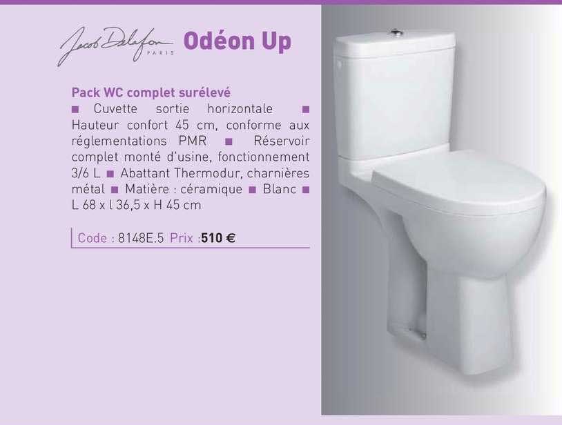 pack wc complet surélevé odéon up