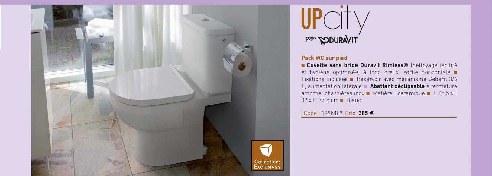Pack Wc Sur Pied Duravit