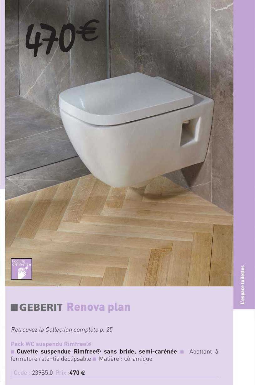 pack wc suspendu rimfree