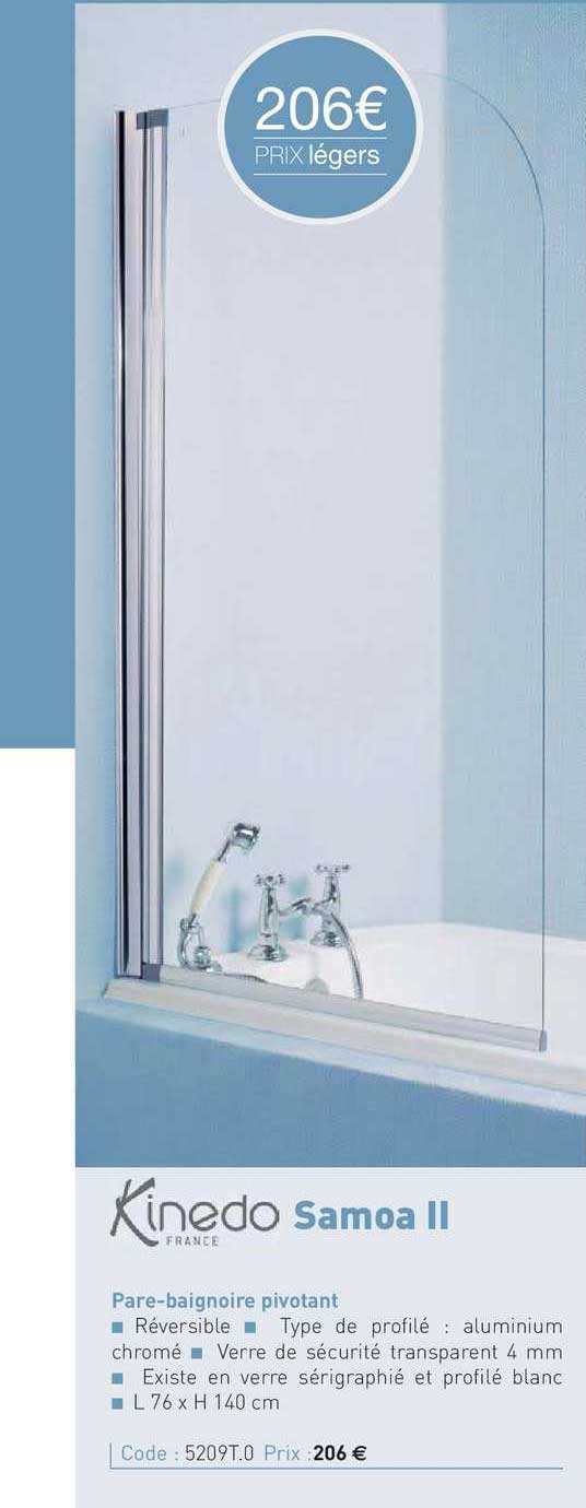 pare-baignoire pivotant