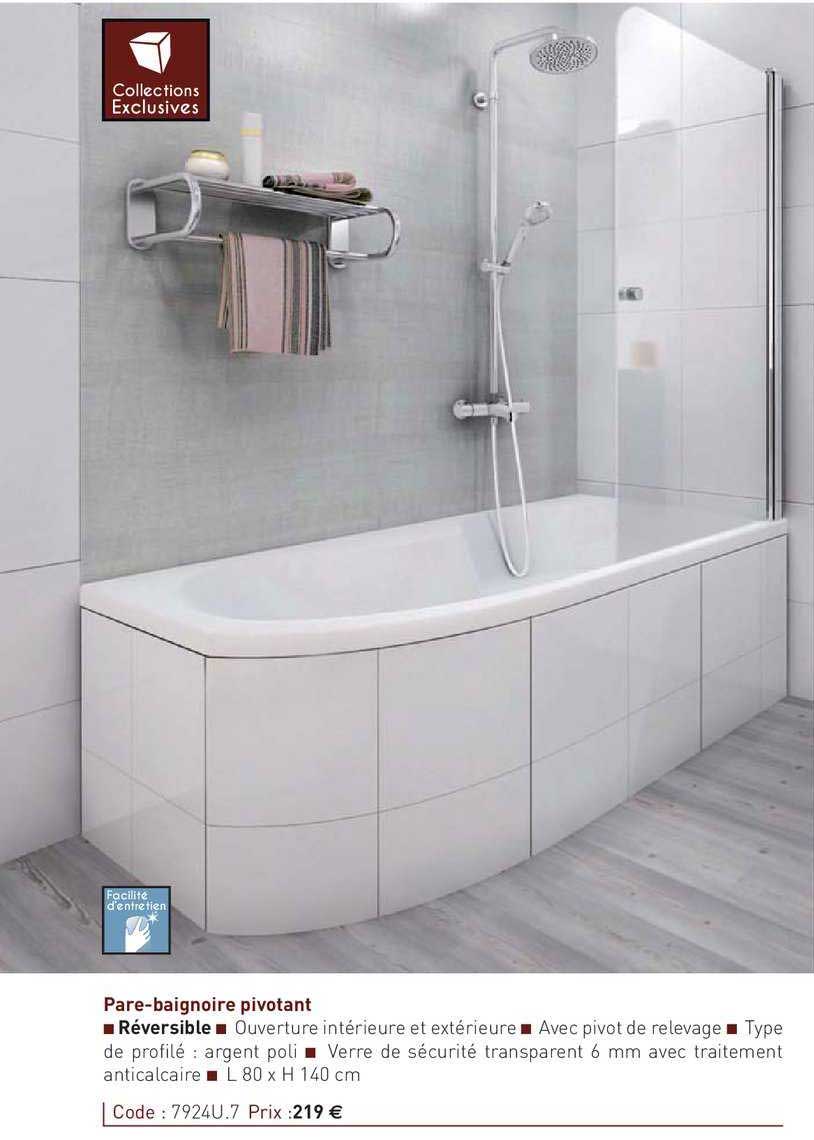 pare baignoire pivotant