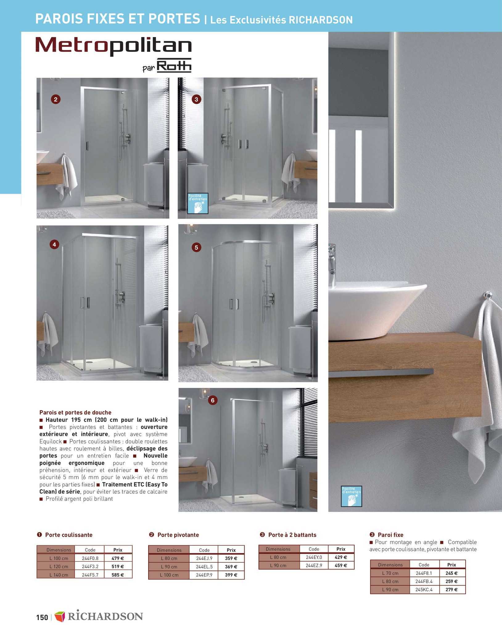 parois fixes et portes