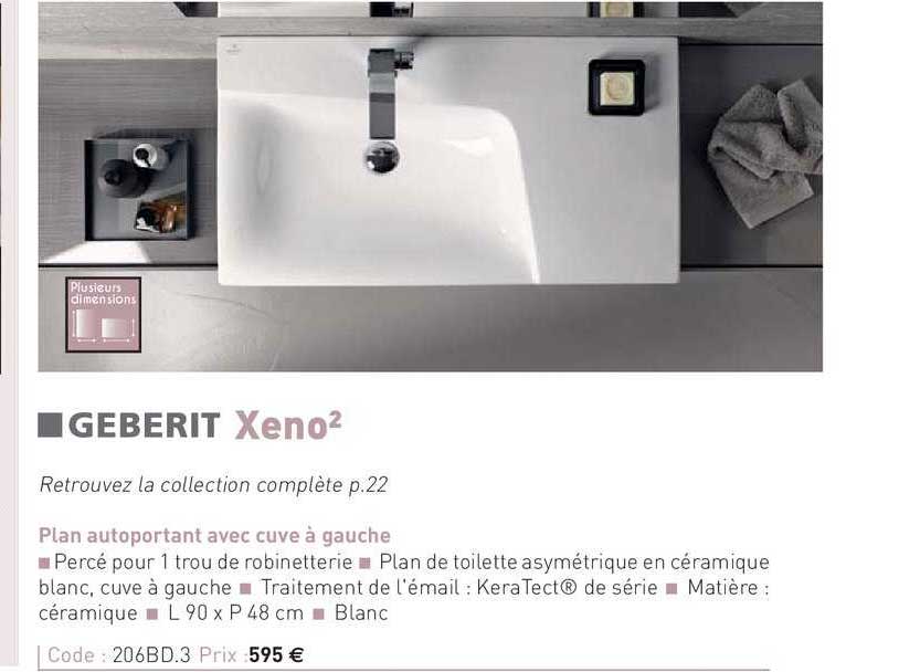 plan autoportant avec cuve à gauche