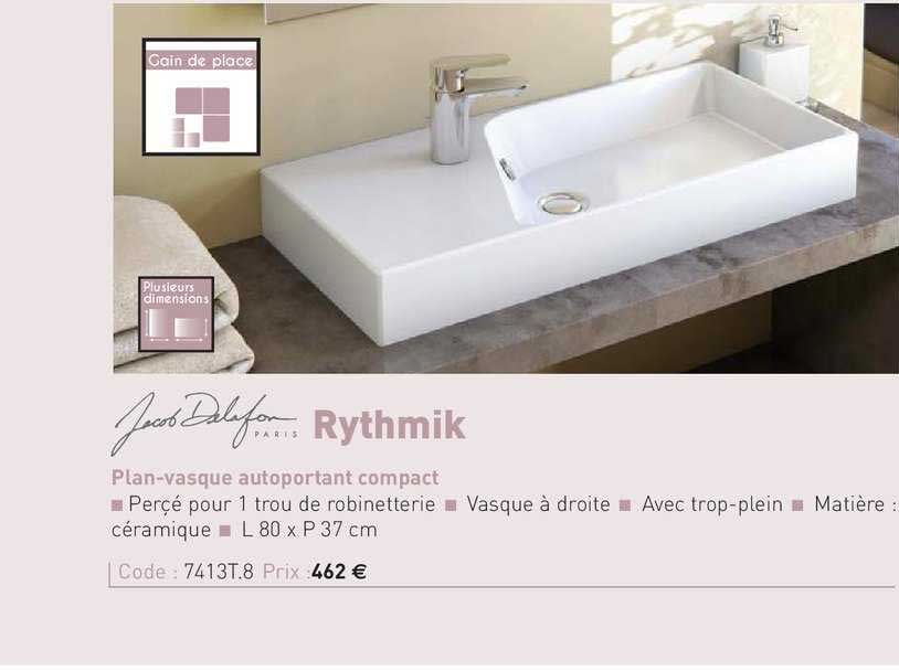 plan-vasque autoportant compact