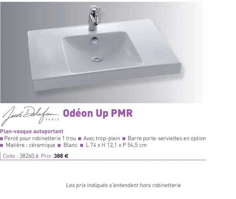 plan-vasque autoportant odéon up pmr