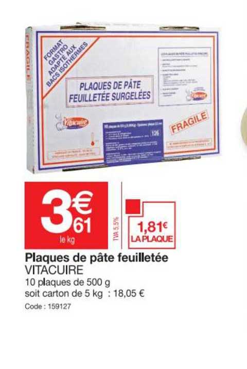 Plaques De Pâte Feuilletée Vitacuire