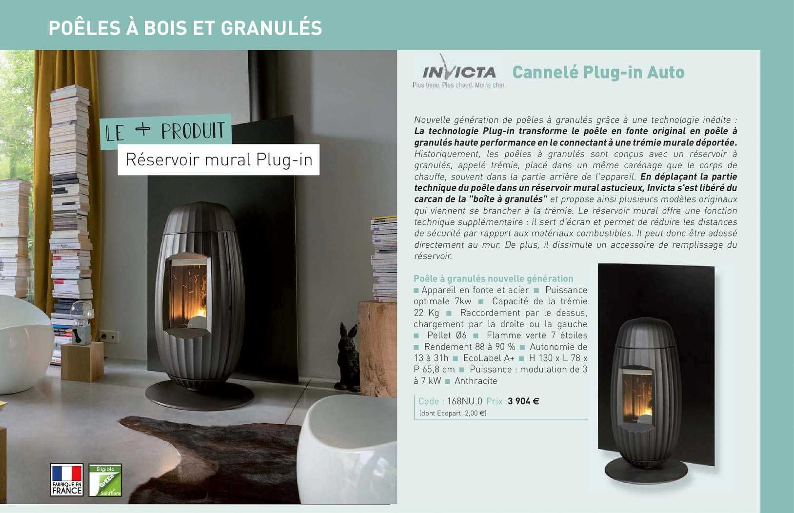 poêle à granulé nouvelle génération cannelé plug-in auto