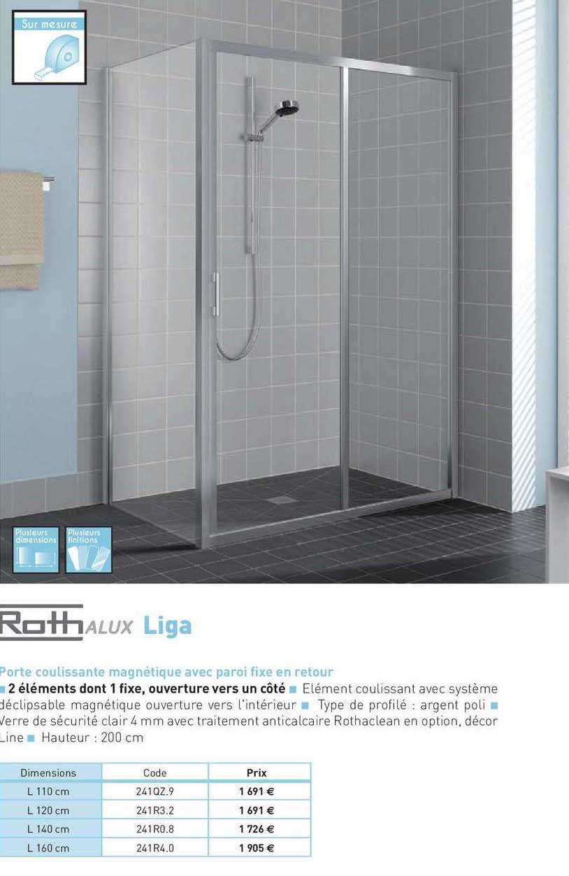 porte coulissante magnétique avec paroi fixe en retour