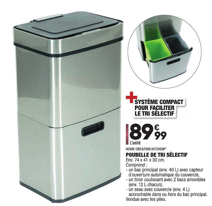 poubelle de tri sélectif home création kitchen