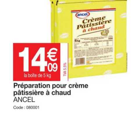 préparation pour crème pâtissière à chaud ancel