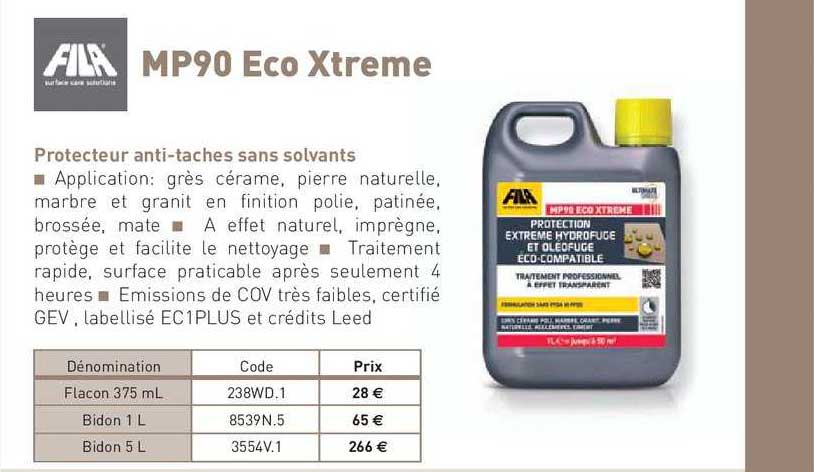 protecteur anti-taches sans solvants mp90 eco xtreme