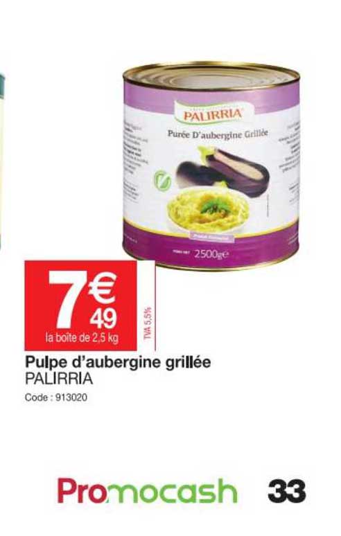 pulpe d'aubergine grillée palirria