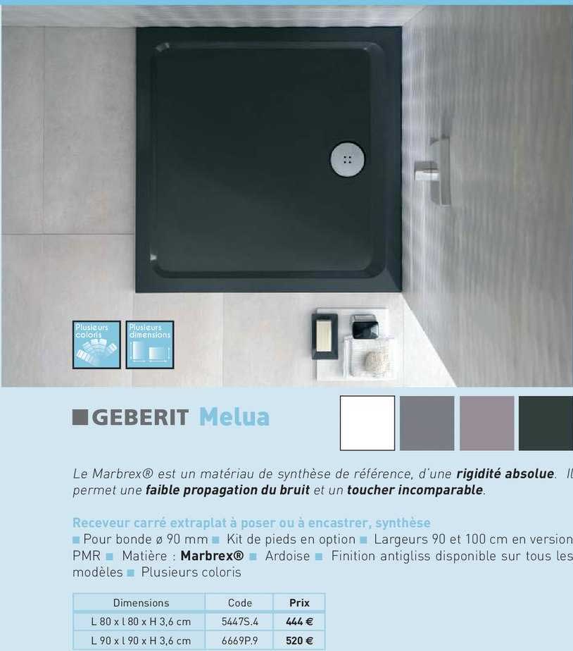 receveur carré extraplat à poser ou à encastrer, synthèse