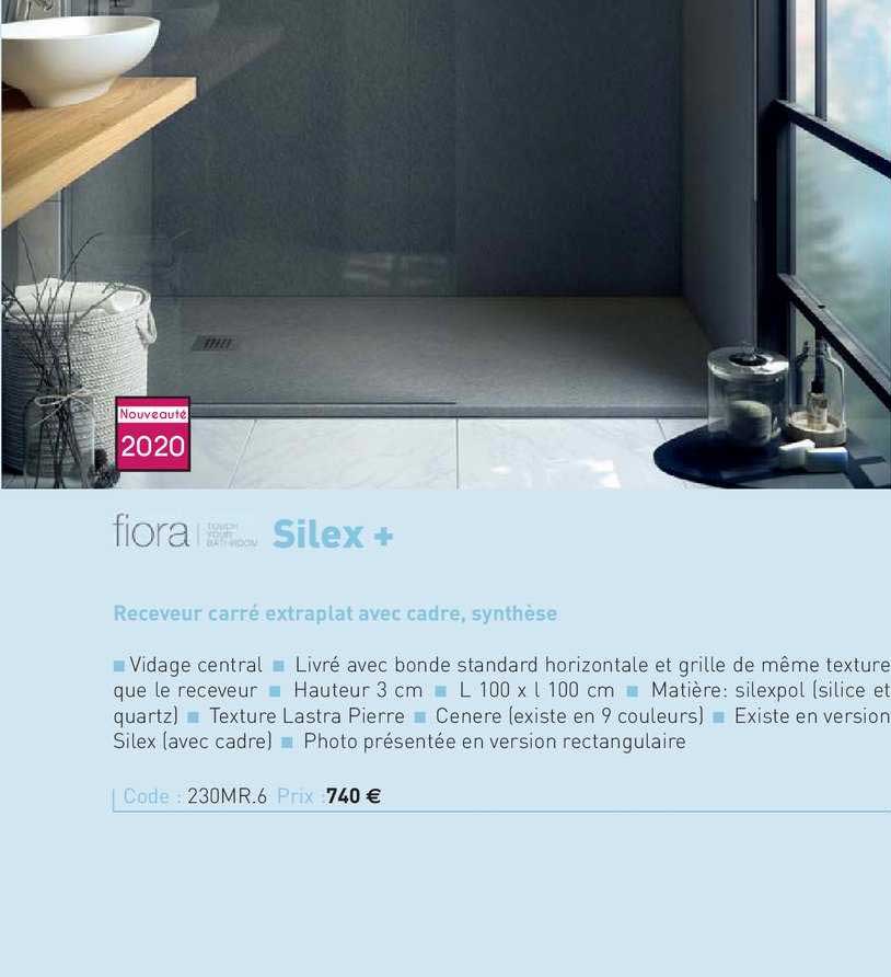 receveur carré extraplat avec cadre, synthèse