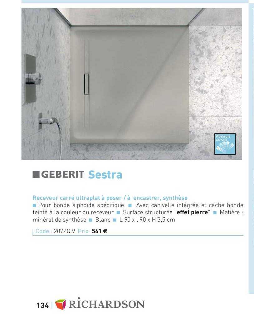 receveur carré ultraplat à poser - à encastrer, synthèse