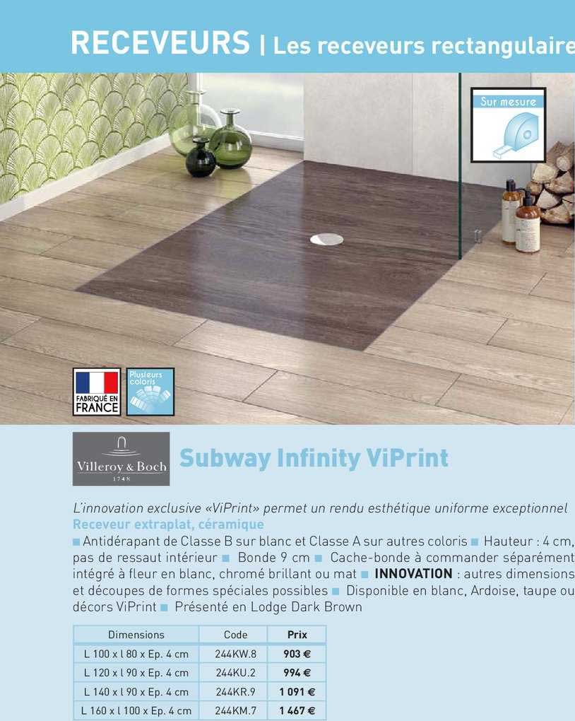 receveur extraplat, céramique