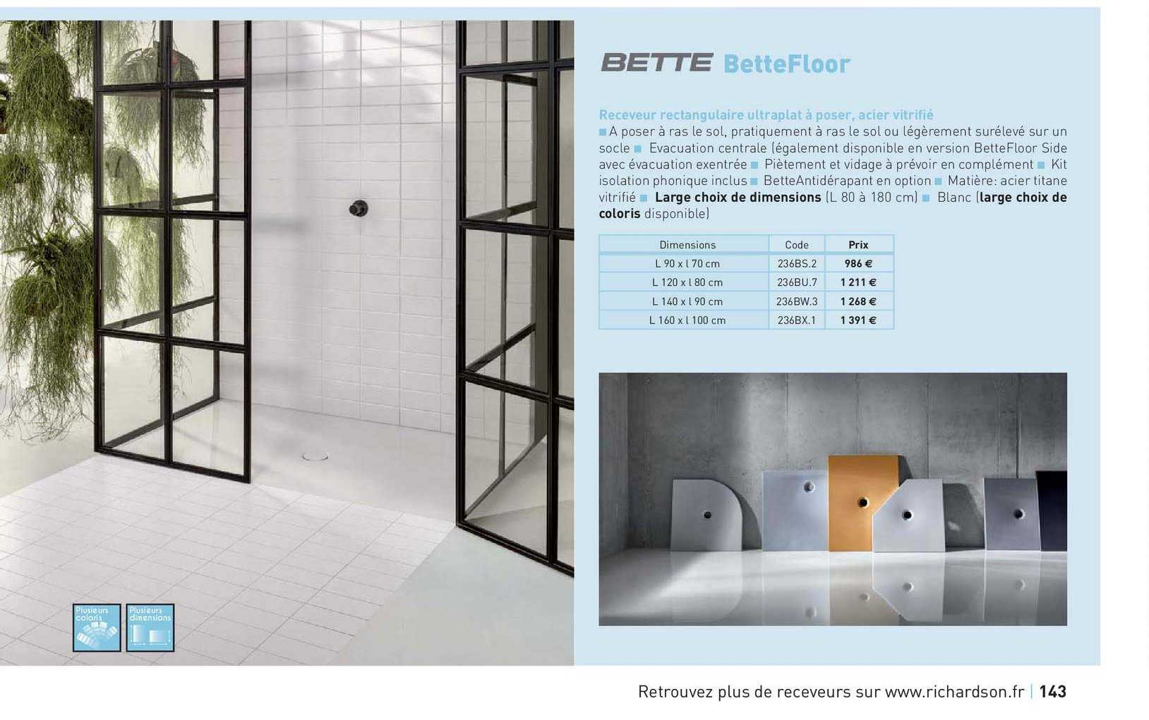 receveur rectangulaire ultraplat à poser, acier vitrifié