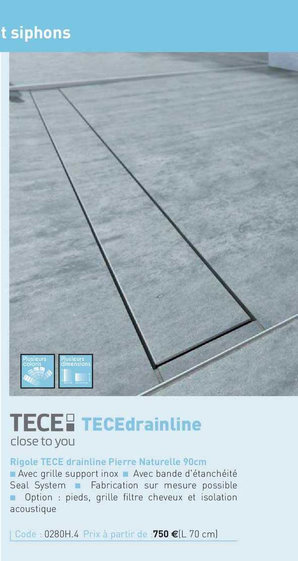 Rigole Tece Drainline Pierre Naturelle 90 Cm