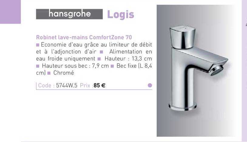 robinet lave-mains comfortzone 70