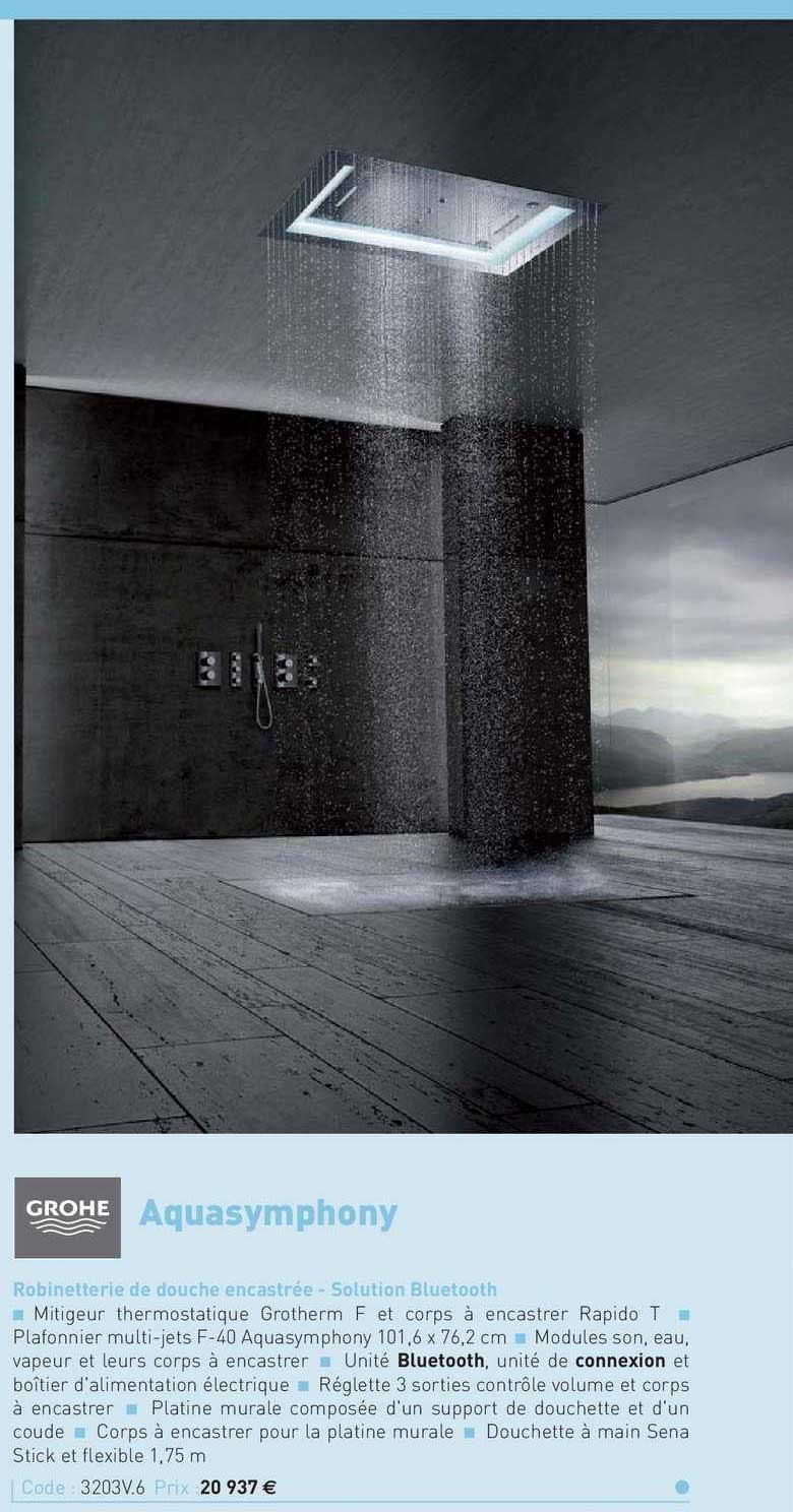 robinetterie de douche encastré - solution bluetooth