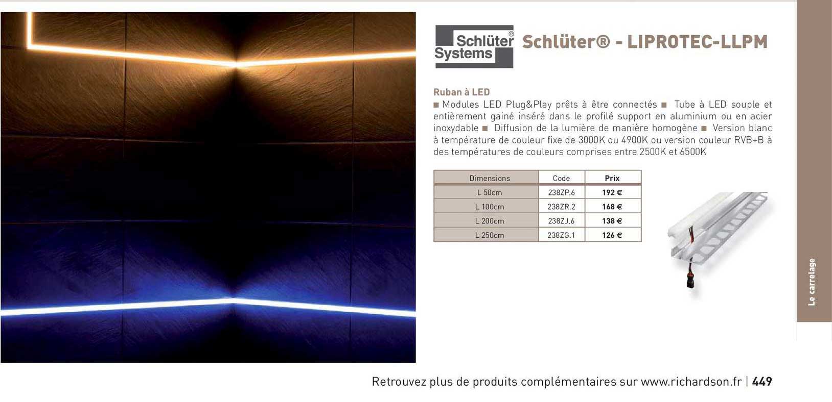 ruban à led schlüter liprotec-llpm