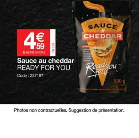 sauce au cheddar ready for you