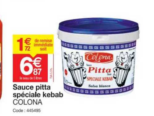 sauce pitta spéciale kebab colona