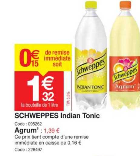 schweppes indian tonic, agrum