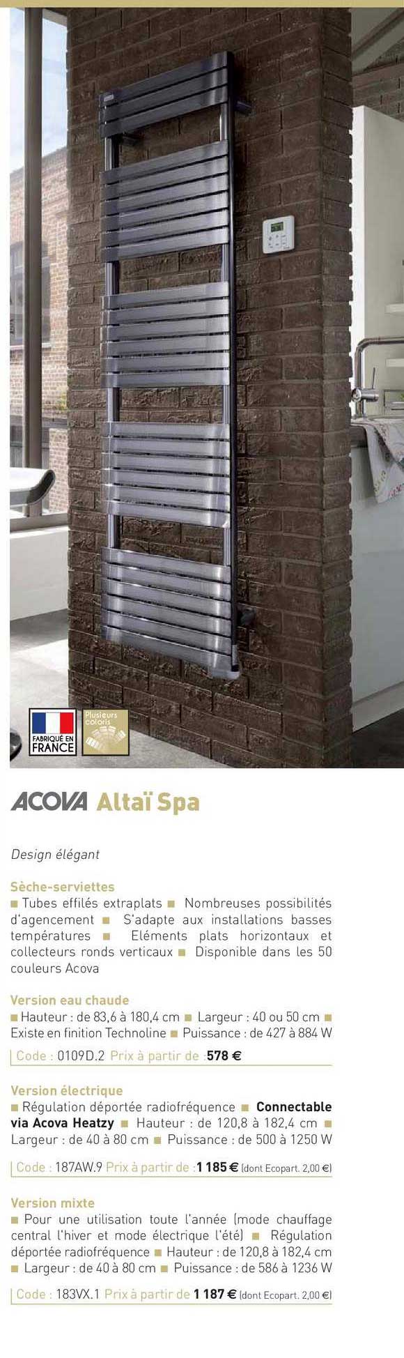 sèche-serviette atlaï spa