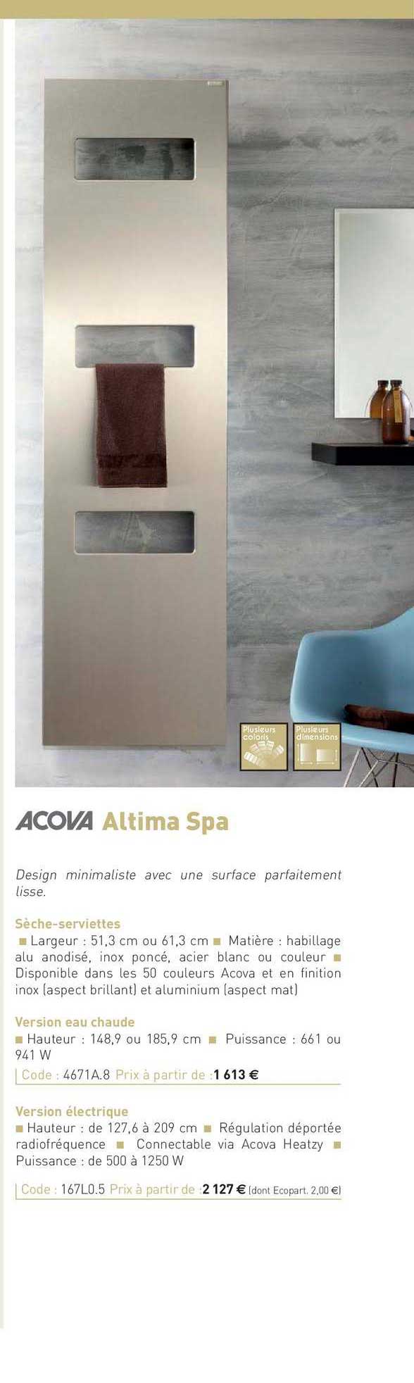 sèche-serviette attima spa