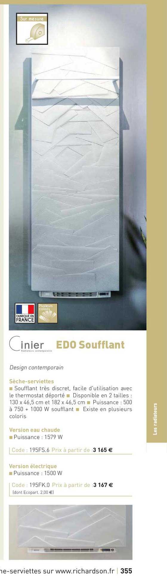 sèche-serviette edo soufflant