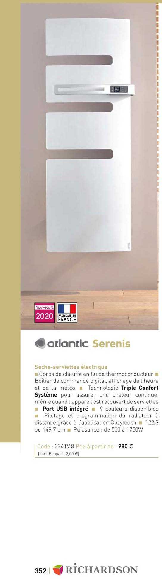sèche-serviette électrique serenis