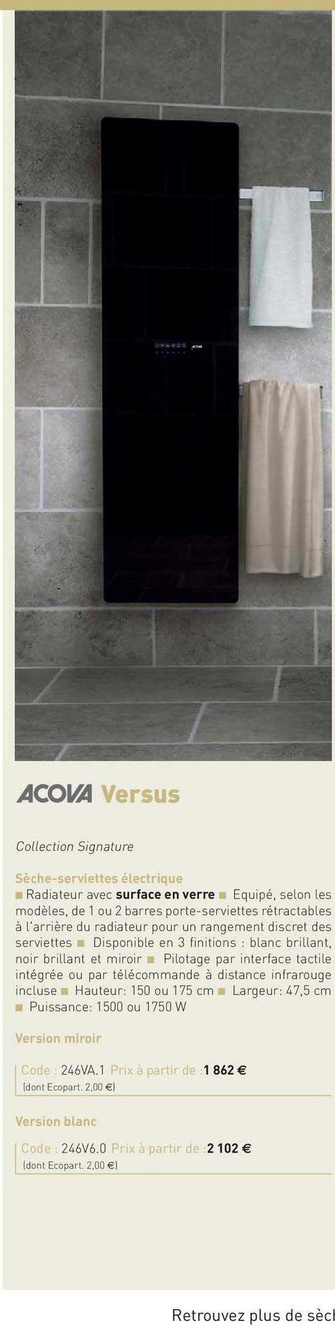 sèche-serviette électrique versus