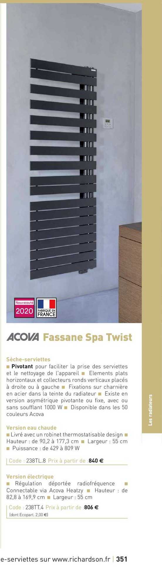 sèche-serviette fasane spa twist