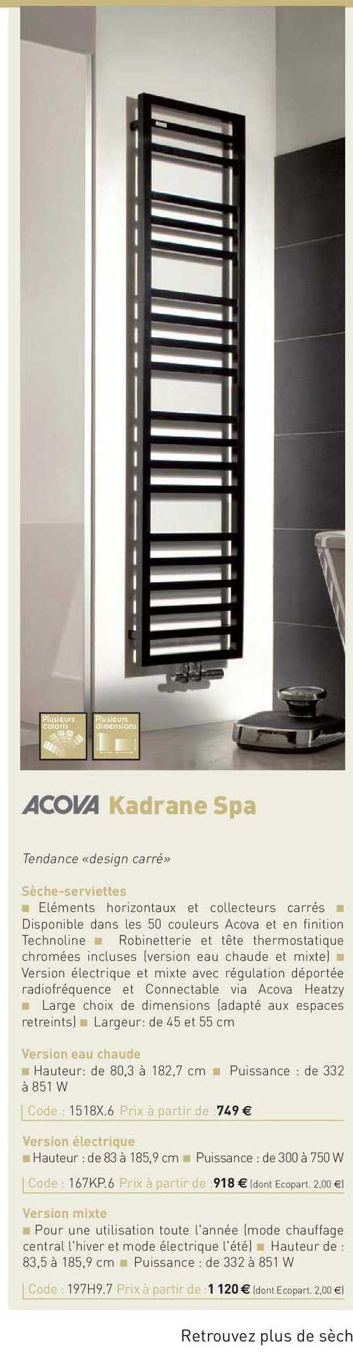 sèche-serviette kadrane spa