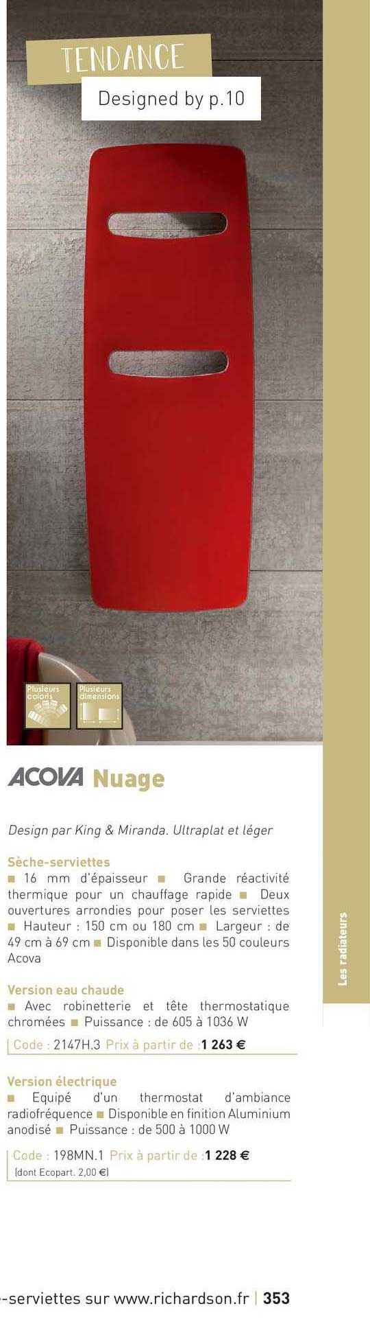 sèche-serviette nuage