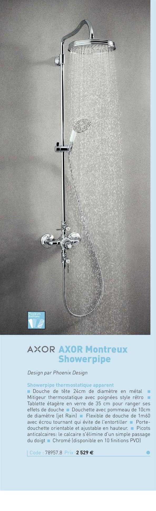 showerpipe thermostatique apparent