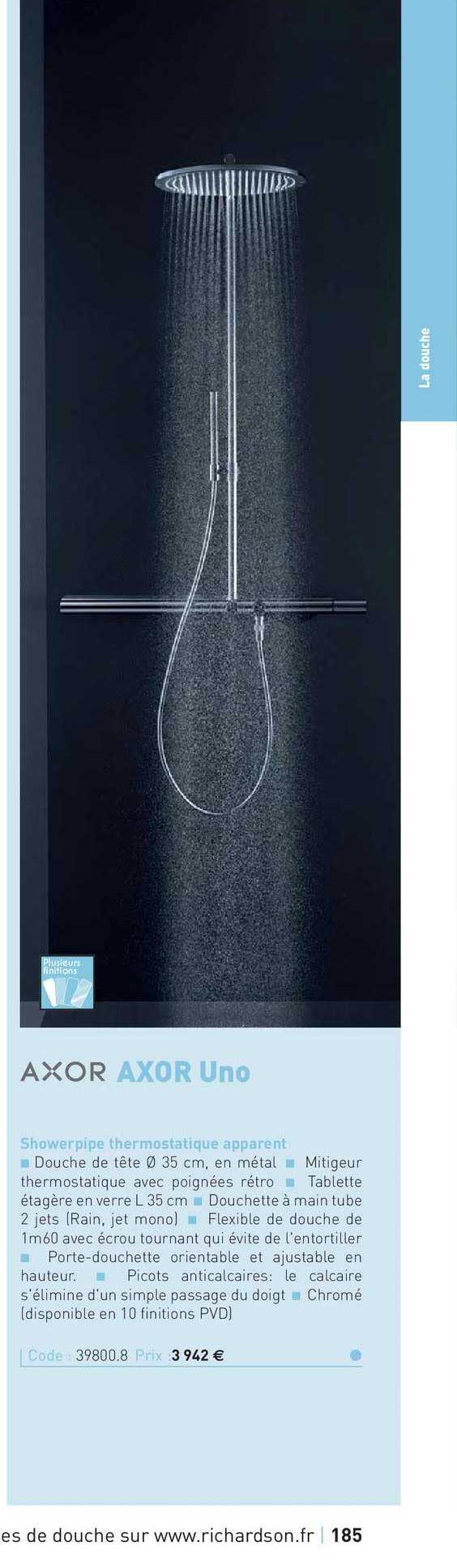 showerpipe thermostatique apparent